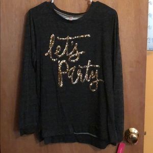 Let party long sleeve shirt NWT